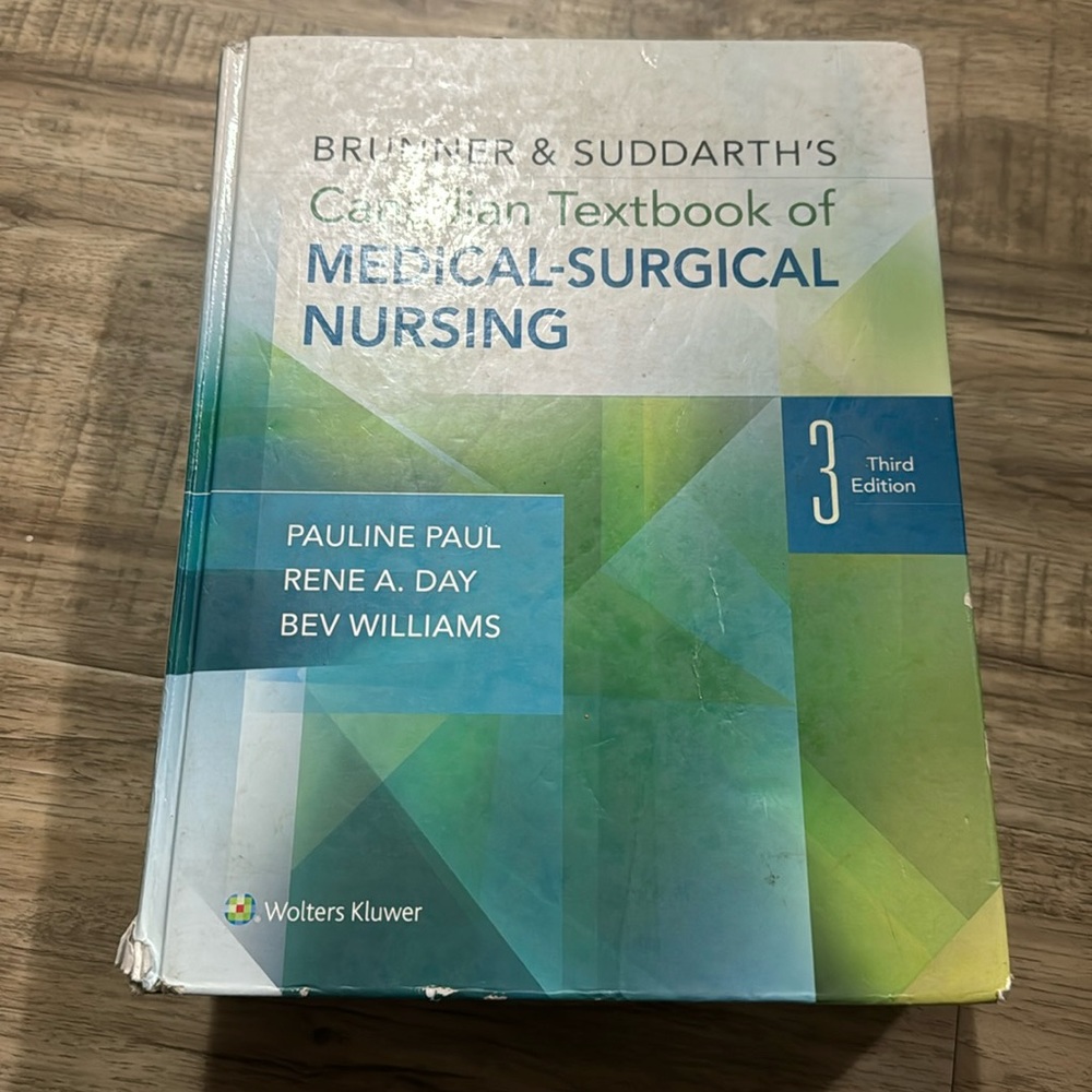 $50 Brunner & Suddarth’s Medical-Surgical Nursing 3rd Edition, hard cover